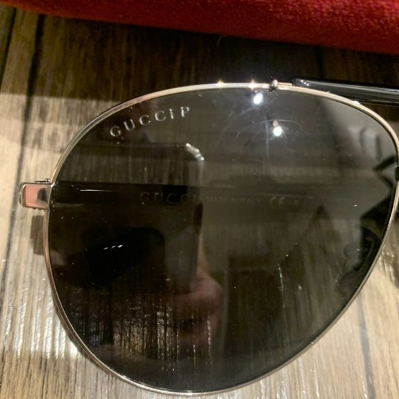 Gucci Aviator Sunglasses (Unisex) - Polarized, Grey Lens - GG0014S-005 - Picture 3 of 8